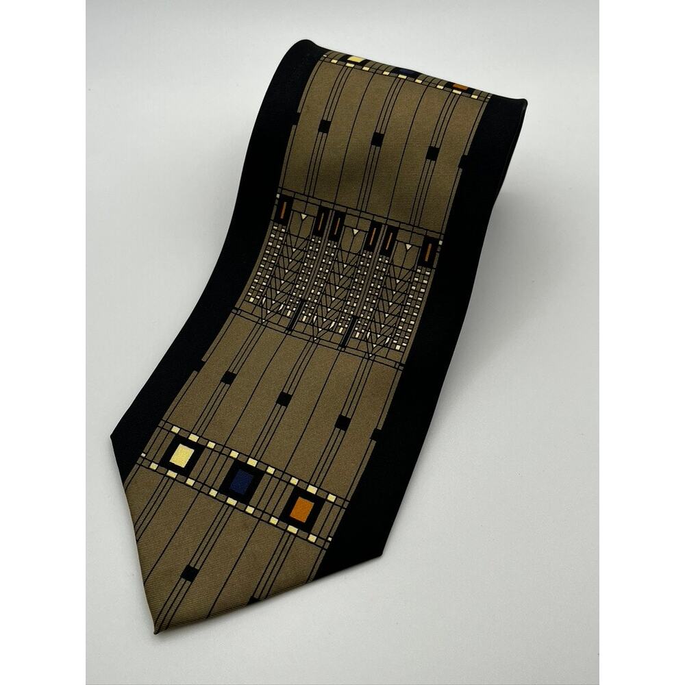 Frank Lloyd Wright Tree of Life Mens Silk Tie Wearable Art - Picture 2 of 7